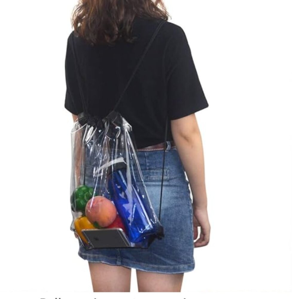 Clear Backpack And Clear Drawstring Bag (Includes… - image 8